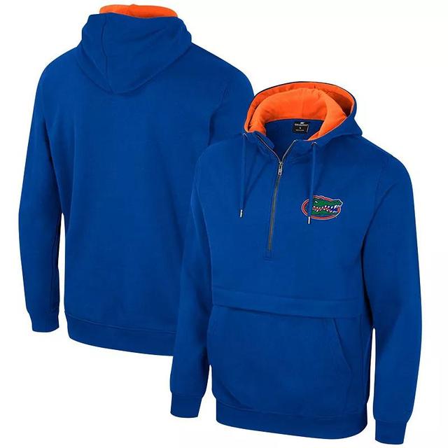 Mens Colosseum Illinois Fighting Illini Half-Zip Hoodie Blue Product Image