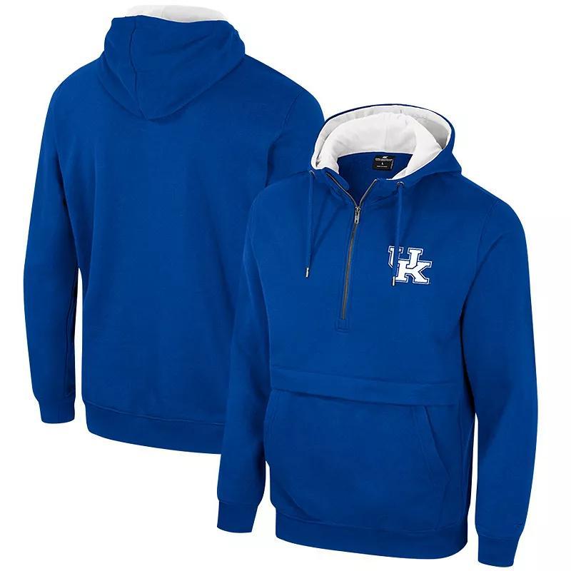 Mens Colosseum Notre Dame Fighting Irish Half-Zip Hoodie Blue Product Image