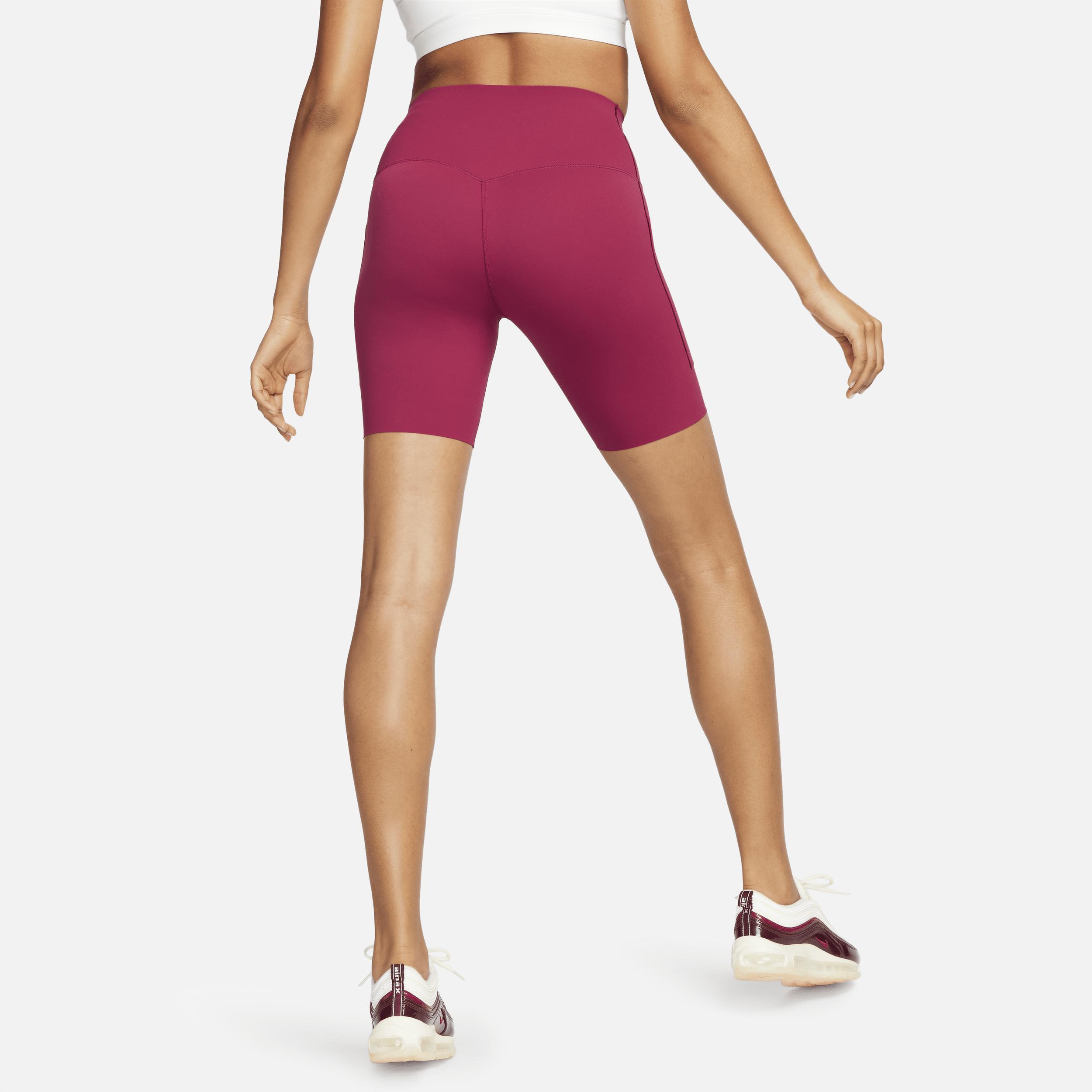 Nike Women's Universa Medium-Support High-Waisted 8" Biker Shorts with Pockets Product Image