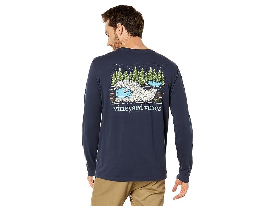 Vineyard Vines Yeti Whale Long Sleeve Pocket Tee Blazer) Men's Clothing Product Image