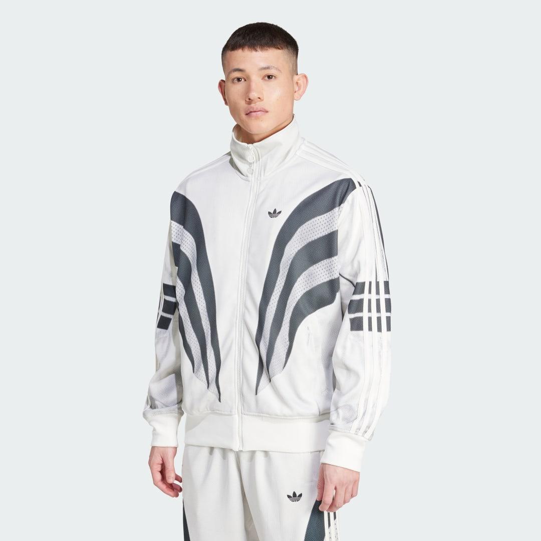 adidas Premium Print Track Top Cloud White XS Mens Product Image