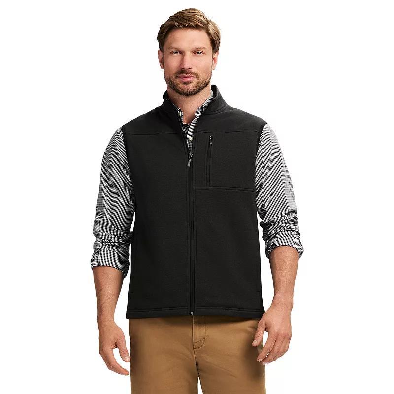 Mens IZOD Fleece Sweater Vest Camel Grey Product Image