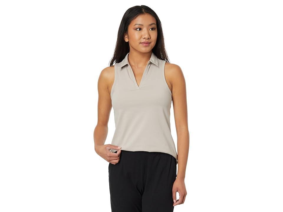 Jockey Active Moisture Wicking Polo Tank With Built In Bra (Atmosphere) Women's Clothing Product Image