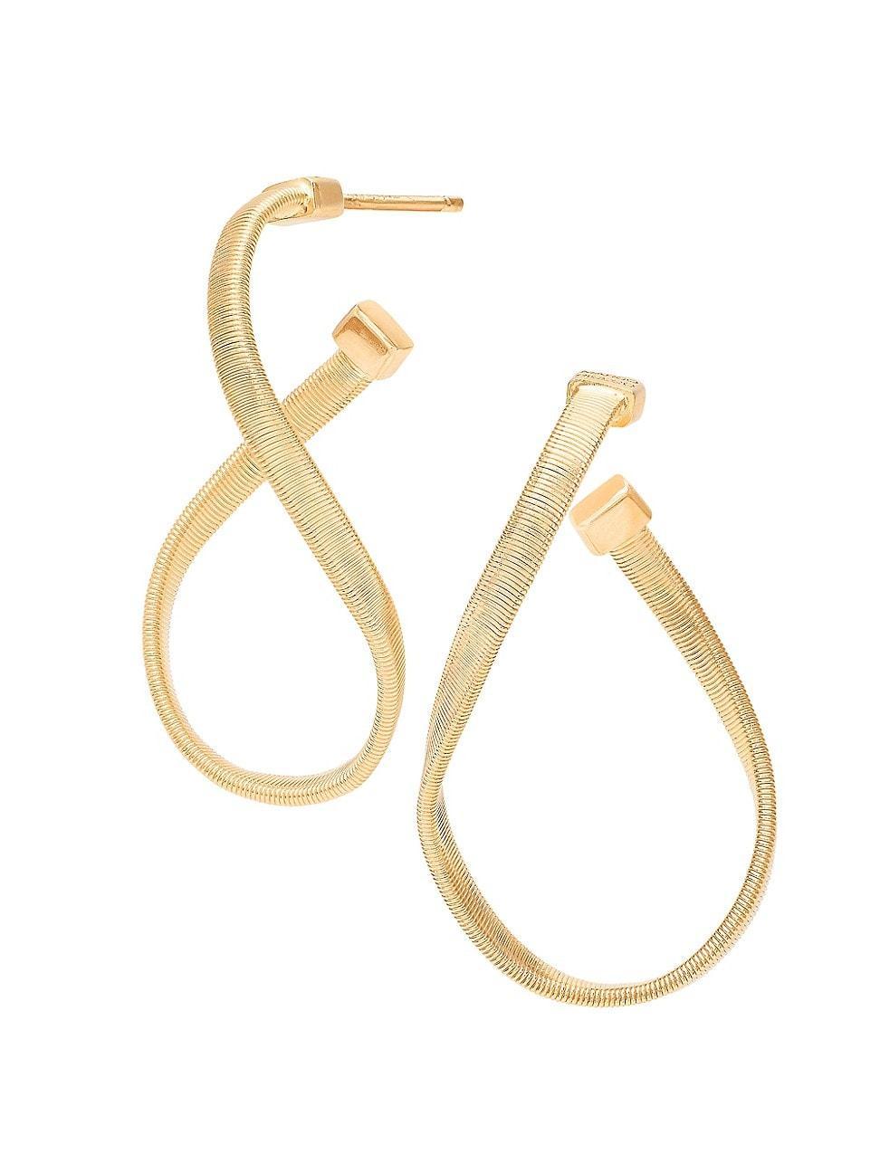 Womens Marrakech 18K Yellow Gold Small Twisted Hoop Earrings Product Image