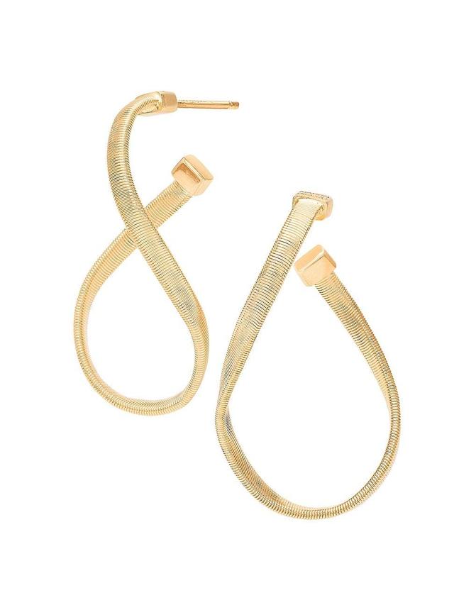 Womens Marrakech 18K Yellow Gold Small Twisted Hoop Earrings Product Image