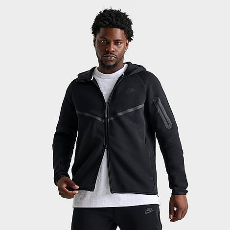 Nike Mens Tech Fleece Full-Zip Windrunner Hoodie - Black/Black Product Image