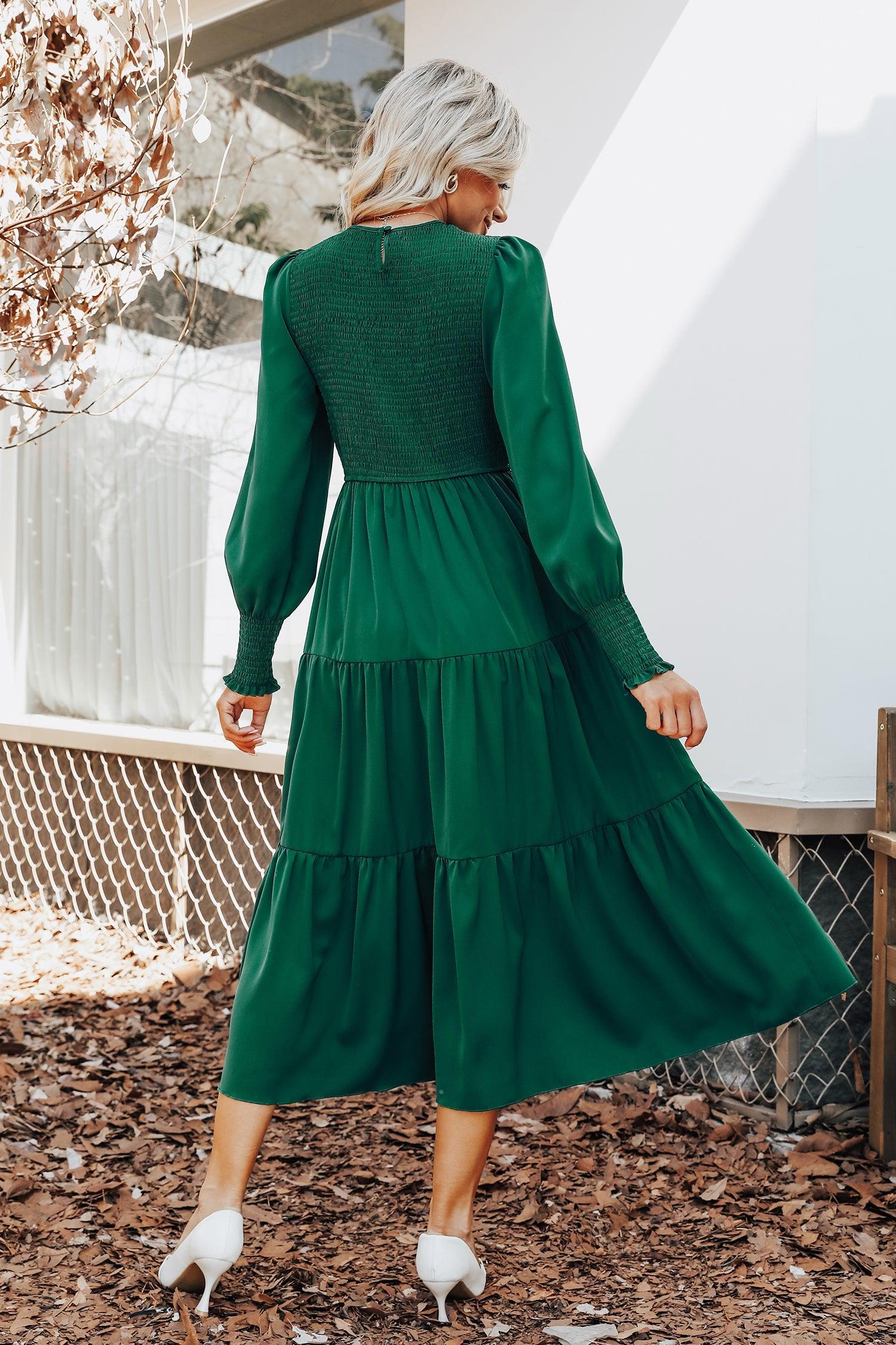 Anastasia Smocked Long Sleeve Maxi Dress Product Image