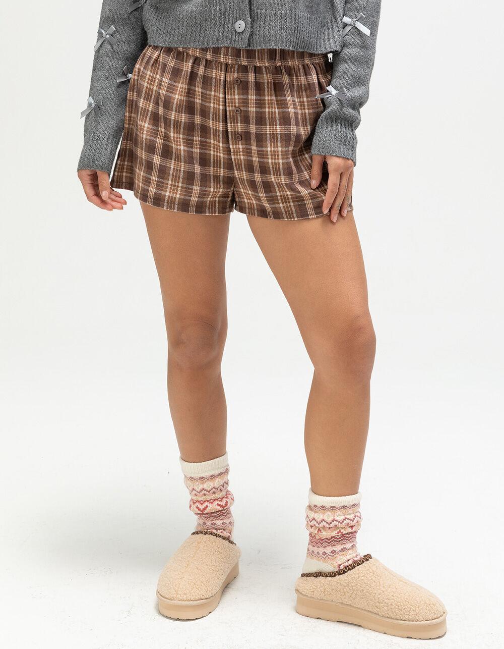 FULL TILT Plaid Womens Boxer Shorts Product Image