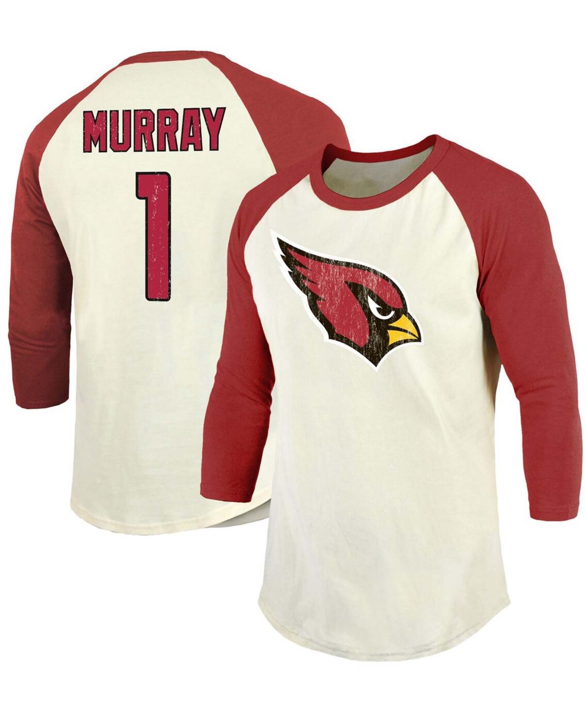 Mens Kyler Murray Cream Arizona Cardinals Vintage-like Inspired Player Name Number Raglan 3/4 Sleeve T-shirt - Cream Product Image