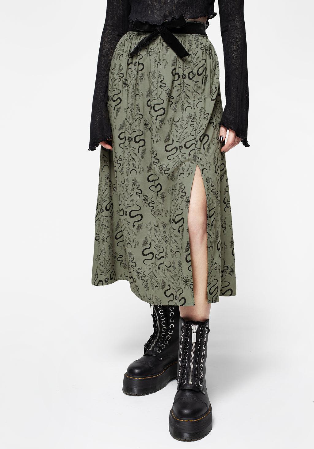 Dominion Snake Print Midi Skirt Product Image