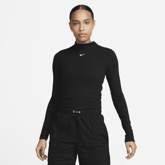 Women's Nike Sportswear Essential Ribbed Mock-Neck Long-Sleeve Top Product Image