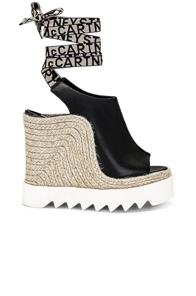 Stella McCartney Gaia Eco Wedge in Black - Black. Size 41 (also in 39). Product Image