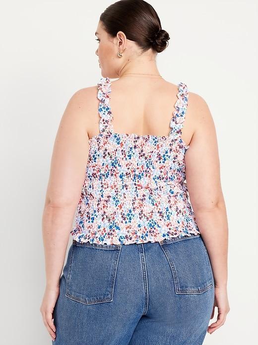 Fitted Smocked Tank Top Product Image