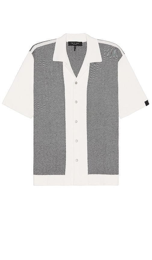 rag & bone Avery Herringbone Knit Snap Front Shirt Product Image