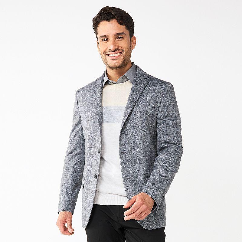 Mens Apt. 9 Premier Flex Slim-Fit Knit Sport Coat Grey Product Image