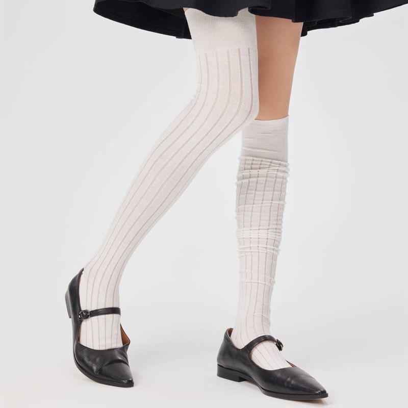 Over Knee Ribbed Socks Product Image