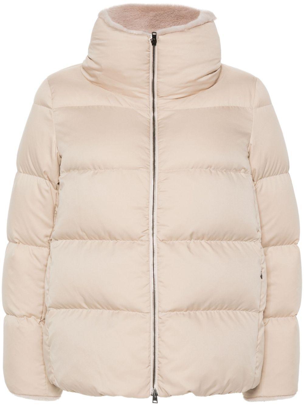 faux-fur collar padded jacket Product Image