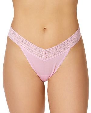 Hanky Panky Dream Lace Trim Modal Original Rise Thong Product Image