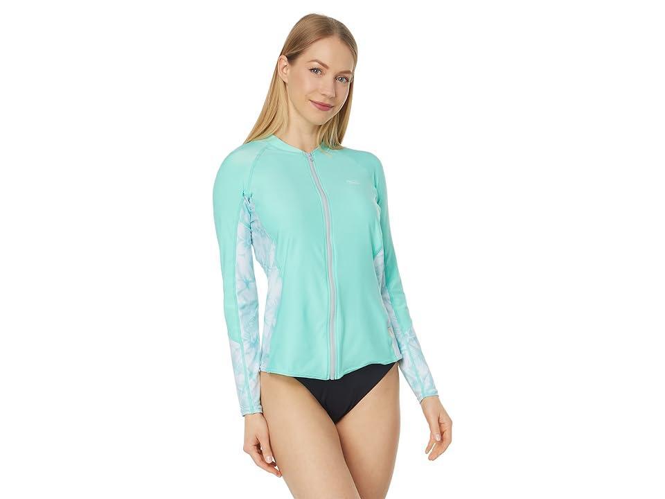 O'Neill Graphic Long Sleeve Sun Shirt (Opal/Mir Trop) Women's Swimwear Product Image