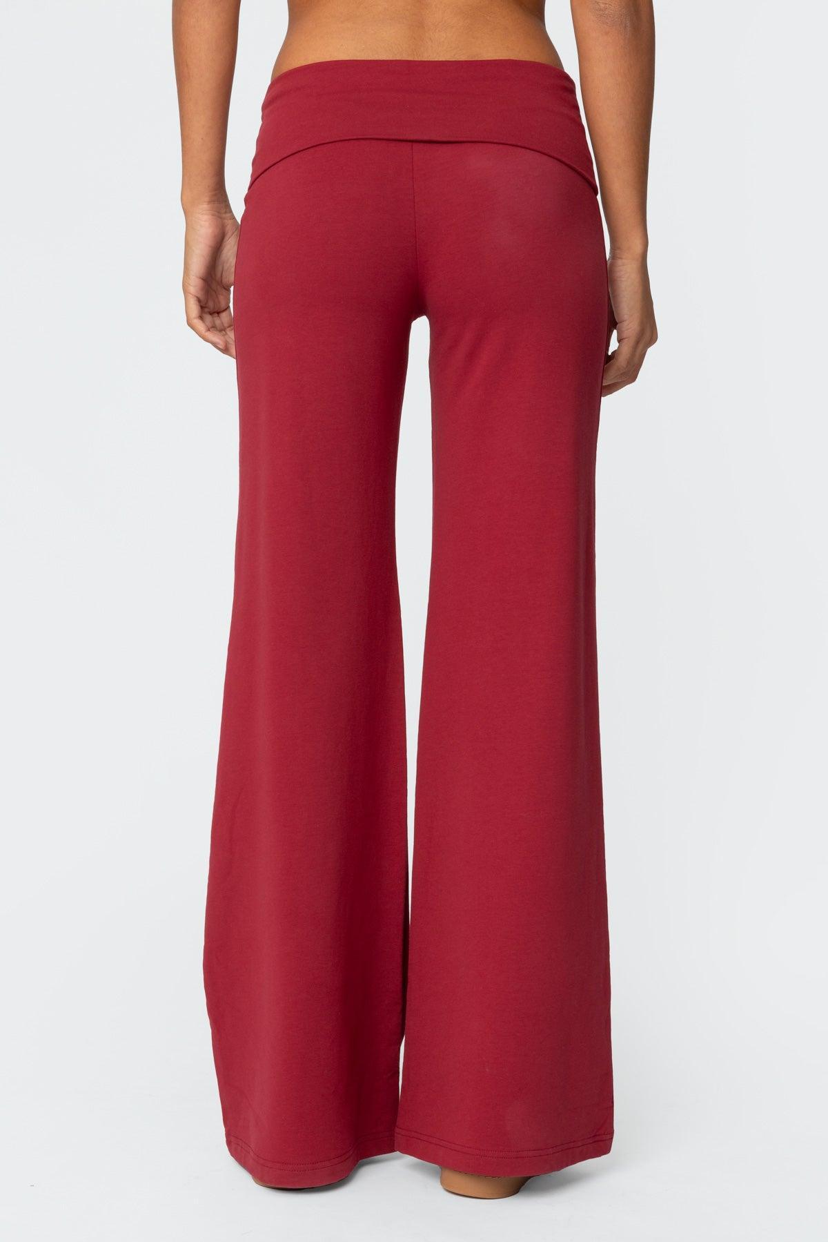 Wide Leg Fold Over Pants Product Image