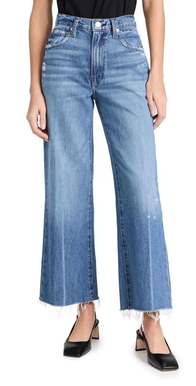 The Relaxed Raw Hem Straight Leg Jeans In Mariner Product Image