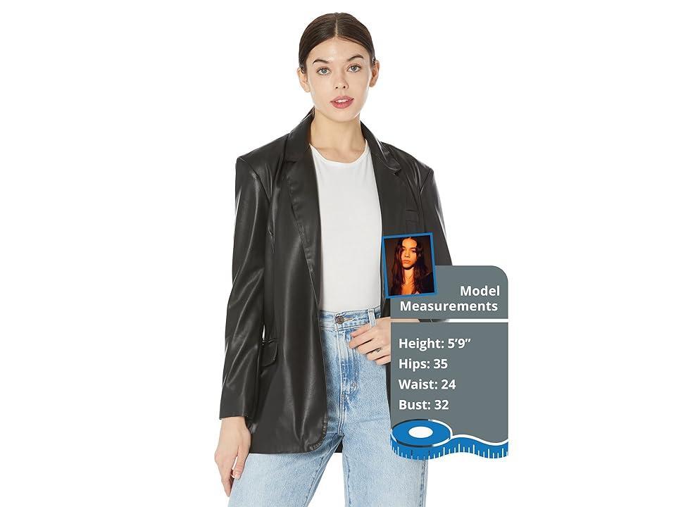 Blank NYC Leather Oversized Blazer Women's Clothing Product Image