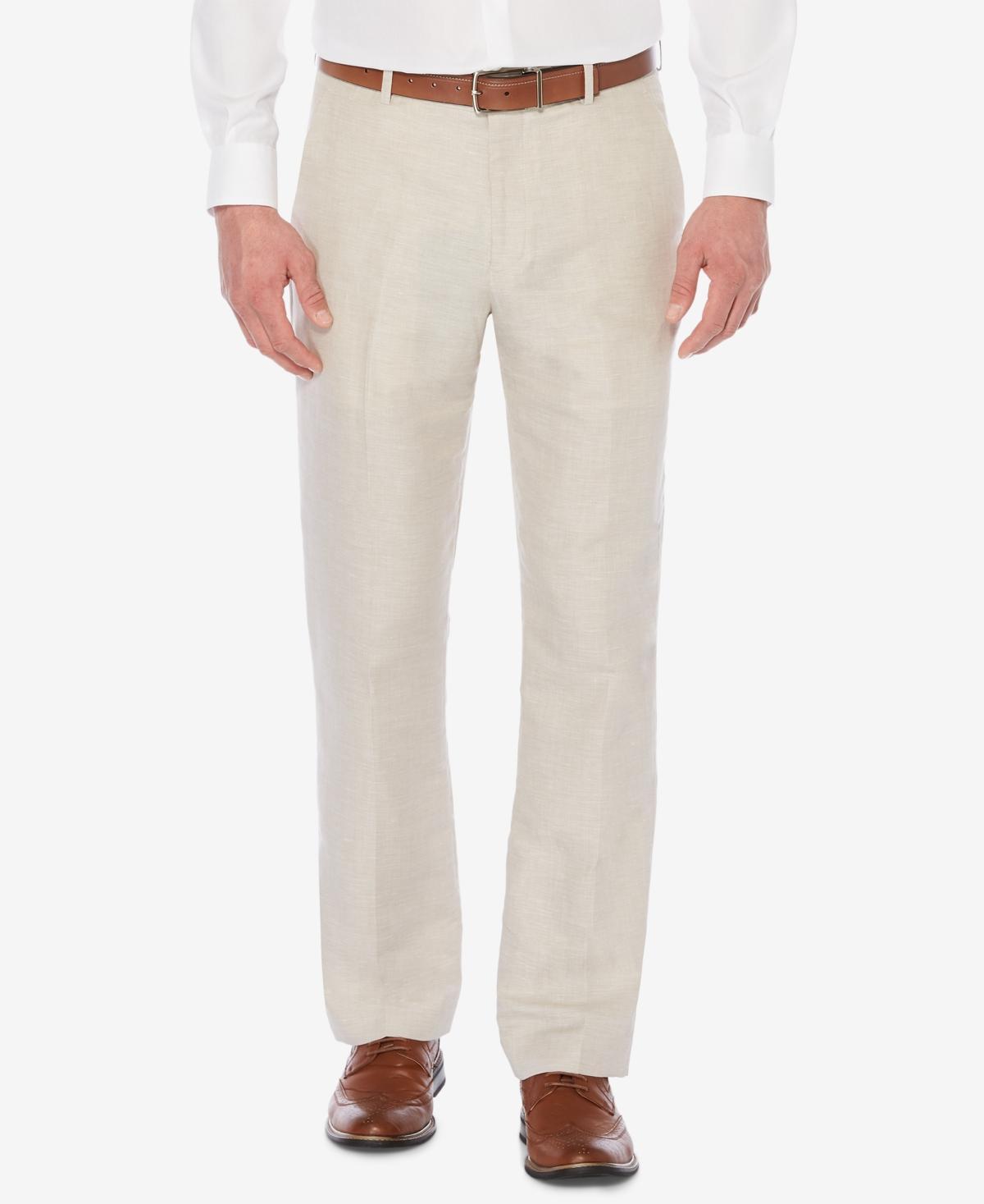 Perry Ellis Mens Classic-Fit Linen Blend Herringbone Pants Product Image