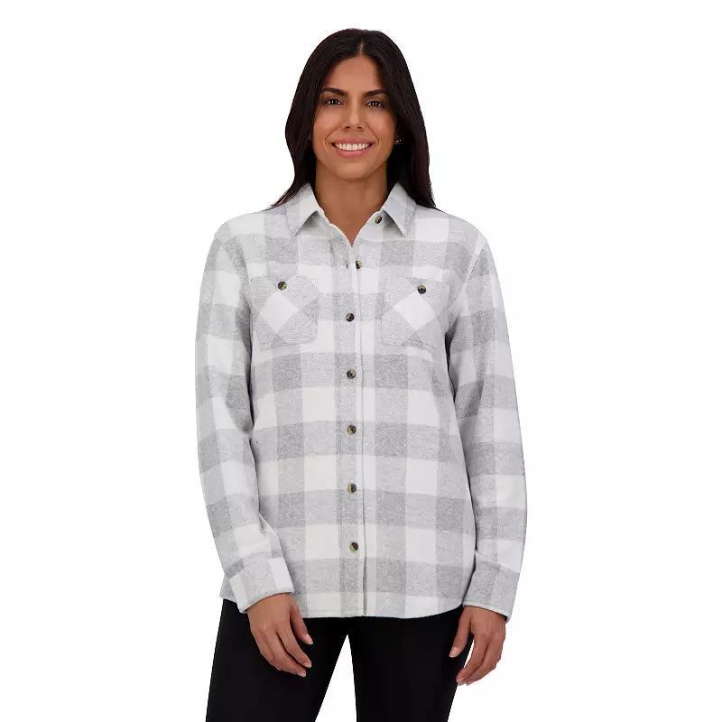 Womens ZeroXposur Billy Brushed Knit Plaid Shirt Product Image