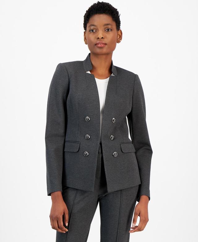 Tahari Asl Womens Ponte Faux Double-Breasted Jacket Product Image