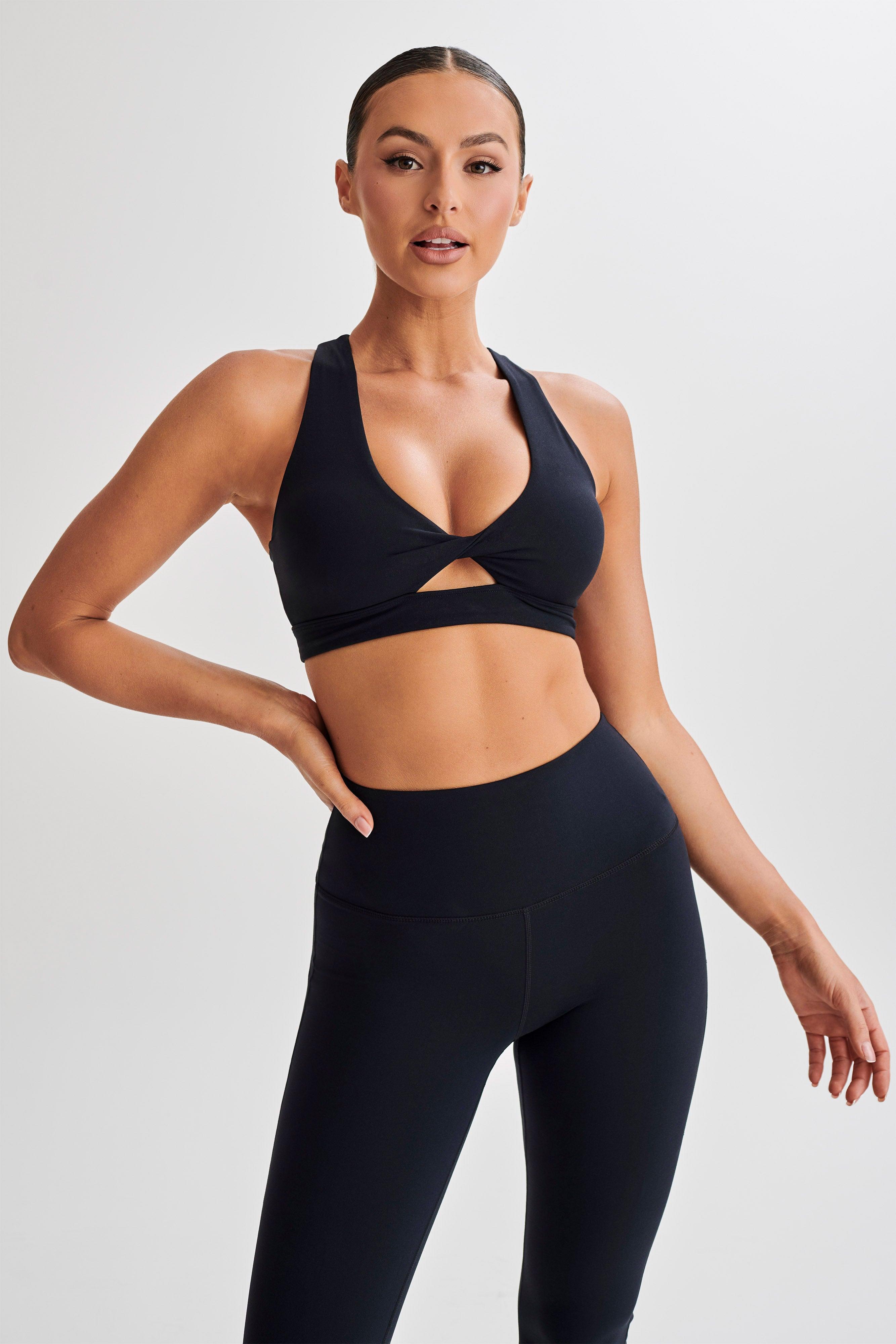 Jackie Twist Crop Top - Black Product Image