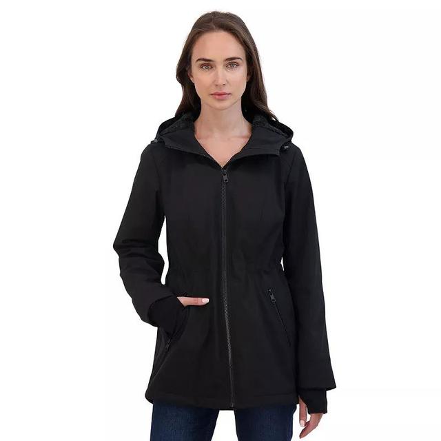 Womens Sebby Collection Sport Cozy Lined Softshell Anorak Jacket Product Image