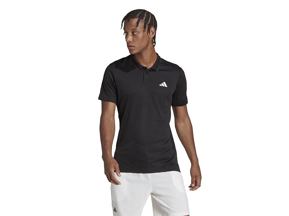 adidas Tennis FreeLift Polo Shirt Black XL Mens Product Image