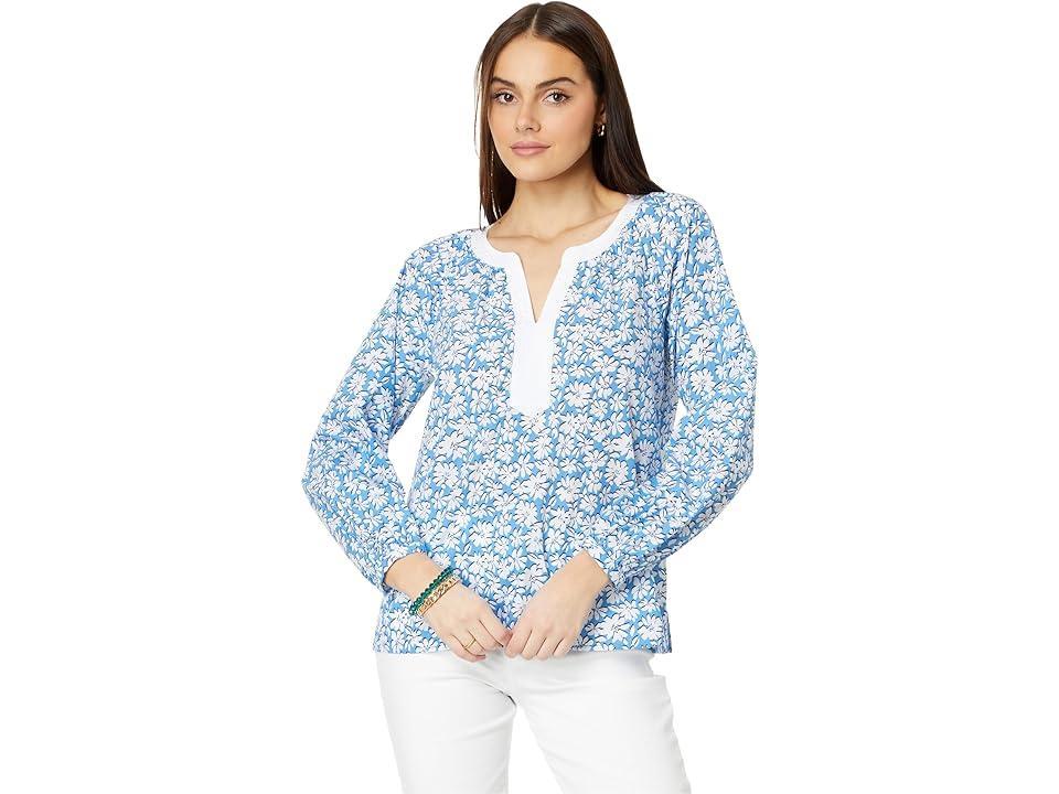 Lilly Pulitzer Camryn Tunic (Lunar Palm Beach Petals) Women's Clothing Product Image