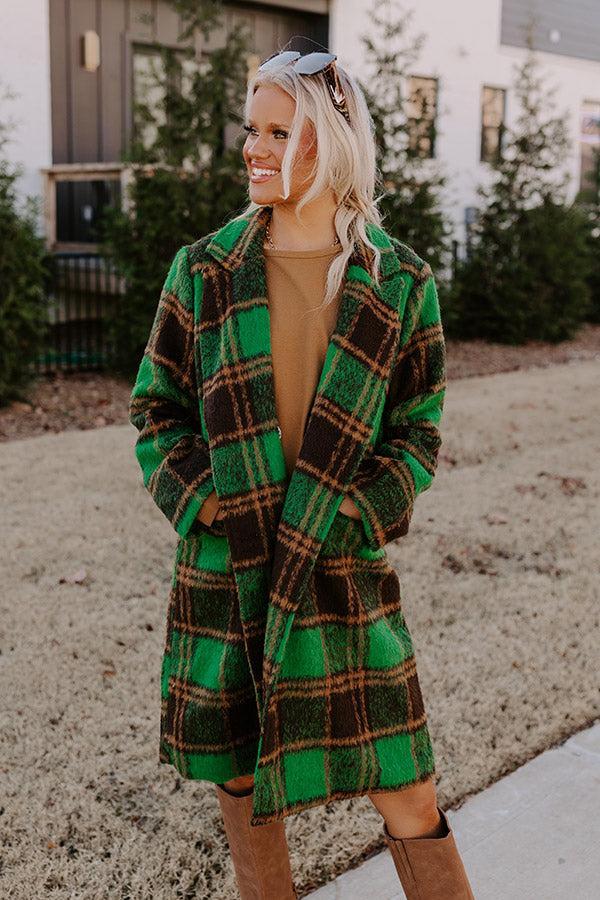 Better Than Fiction Plaid Coat Product Image