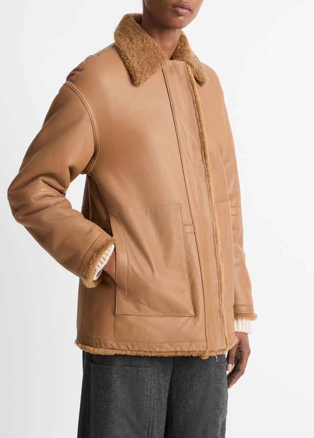 Reversible Plush Shearling Jacket Product Image