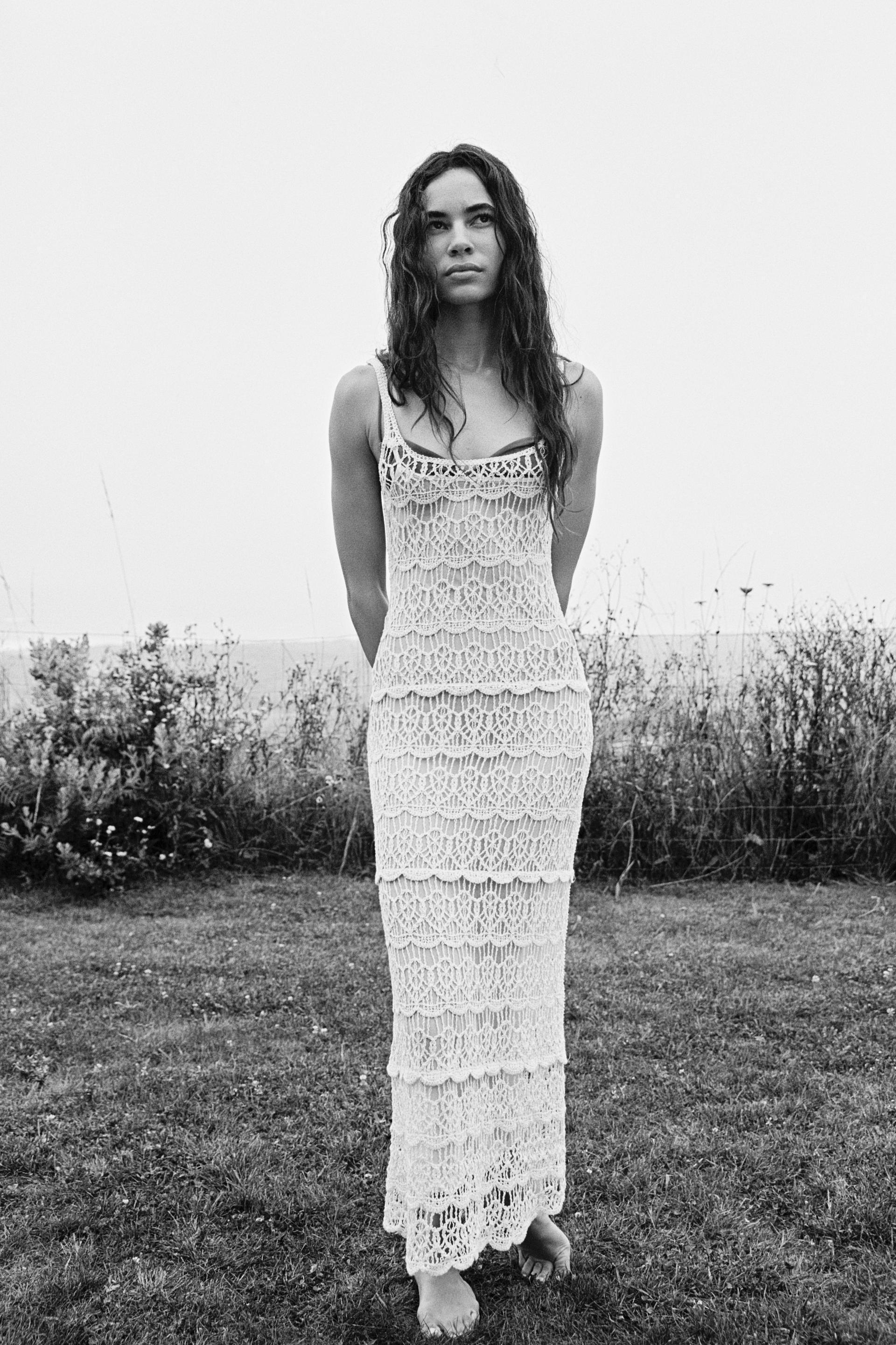 CROCHET MIDI DRESS Product Image