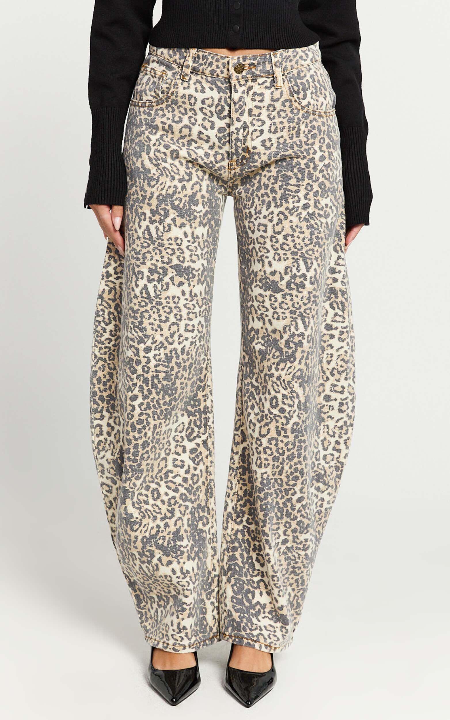 Lioness - Horseshoe Jean in Leopard Fade Product Image