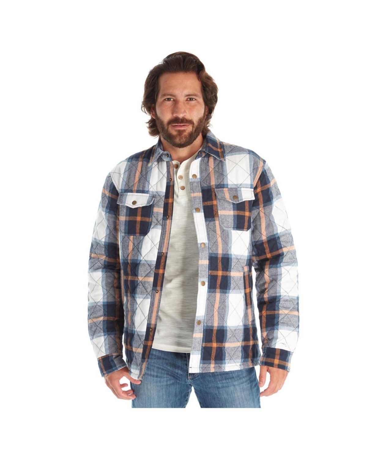 Px Clothing Mens Heavy Quilted Plaid Shirt Jacket Product Image