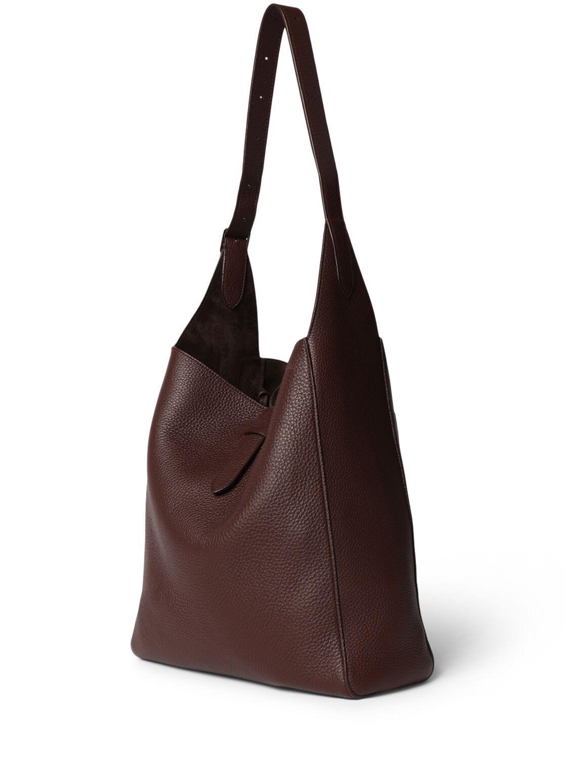 Blake Hobo Lux Grain Leather Bag In Acajou Pld Product Image