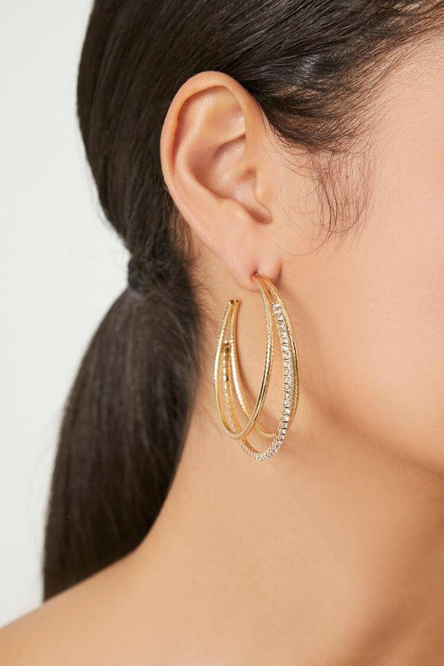 Rhinestone Multi-Hoop Earrings | Forever 21 Product Image