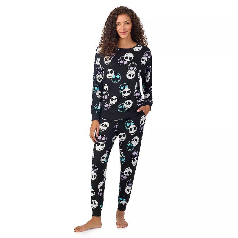 Womens The Nightmare Before Christmas Long Sleeve Pajama Top & Banded Bottom Pajama Pants Sleep Set, Girls Product Image