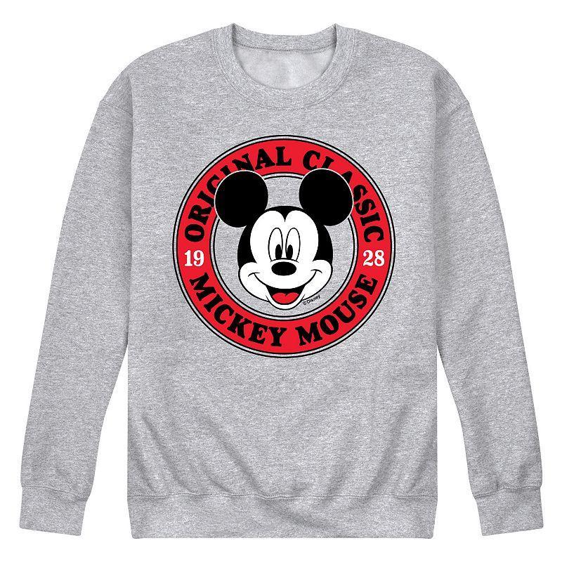 Disneys Mickey Mouse Mens Original Fleece Sweatshirt Med Grey Product Image