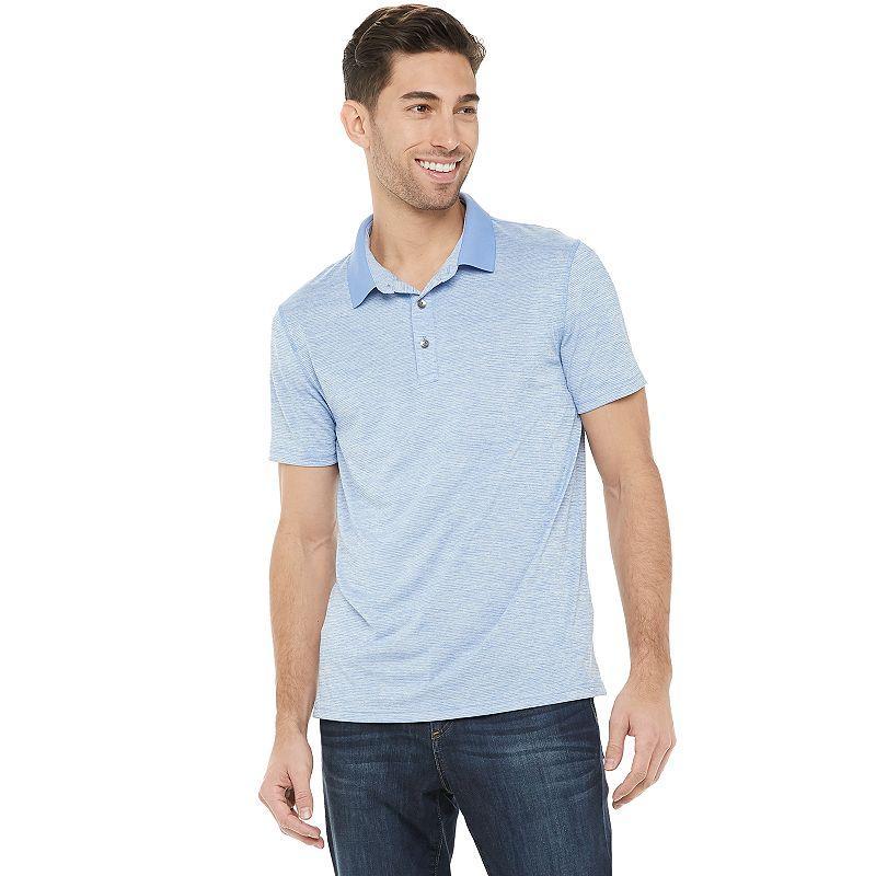 Mens Apt. 9 Performance Polo Blue Product Image