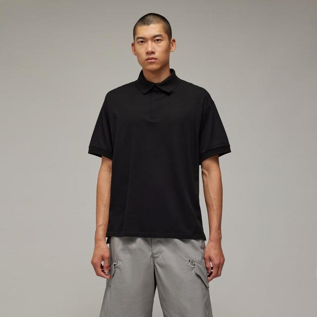 adidas Y-3 Short Sleeve Polo Shirt Black L Mens Product Image