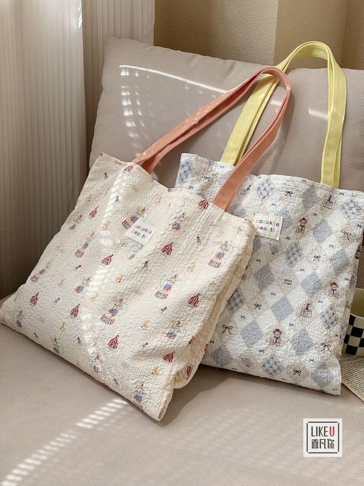 Printed Canvas Tote Bag Product Image