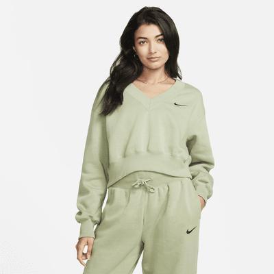 Nike Sportswear Phoenix Fleece Women's Cropped V-Neck Top Product Image