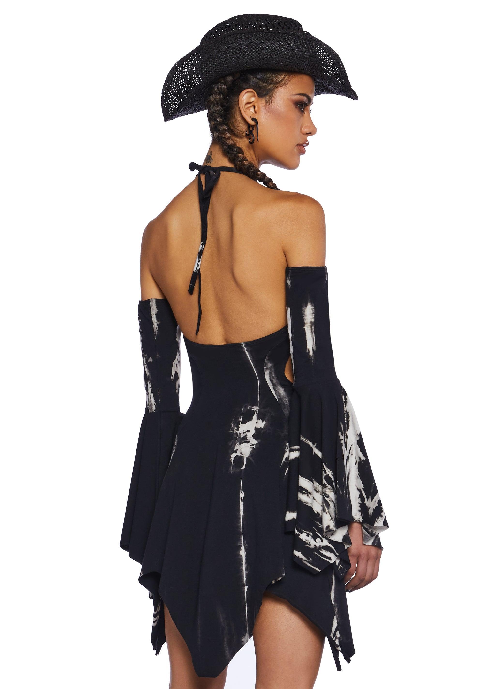 Surreal Mirage Handkerchief Dress - Black/White Male Product Image