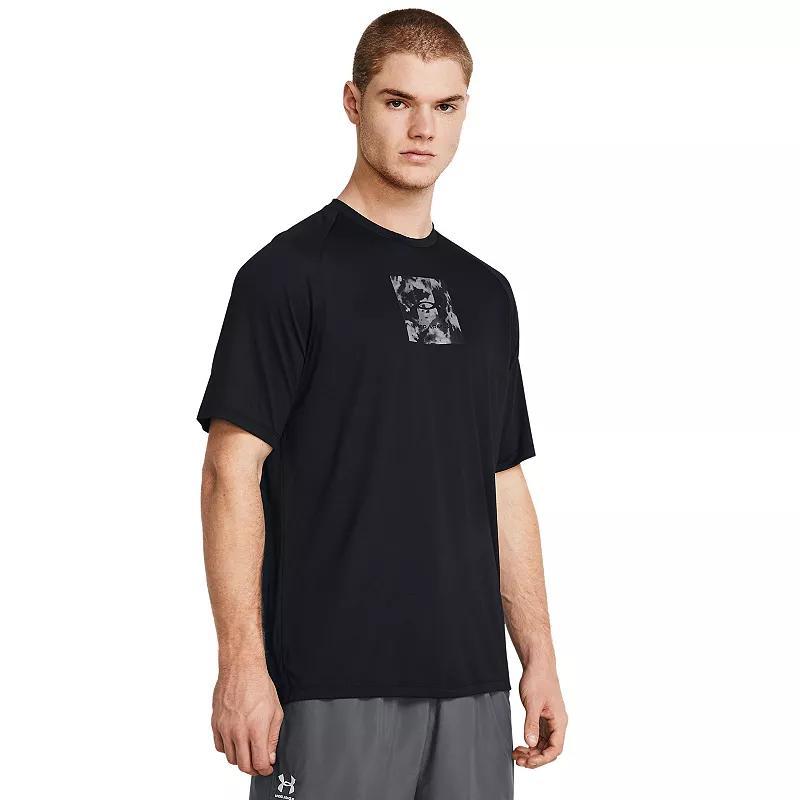 Mens Under Armour UA Tech Negative Camo Logo Short Sleeve Tee Product Image