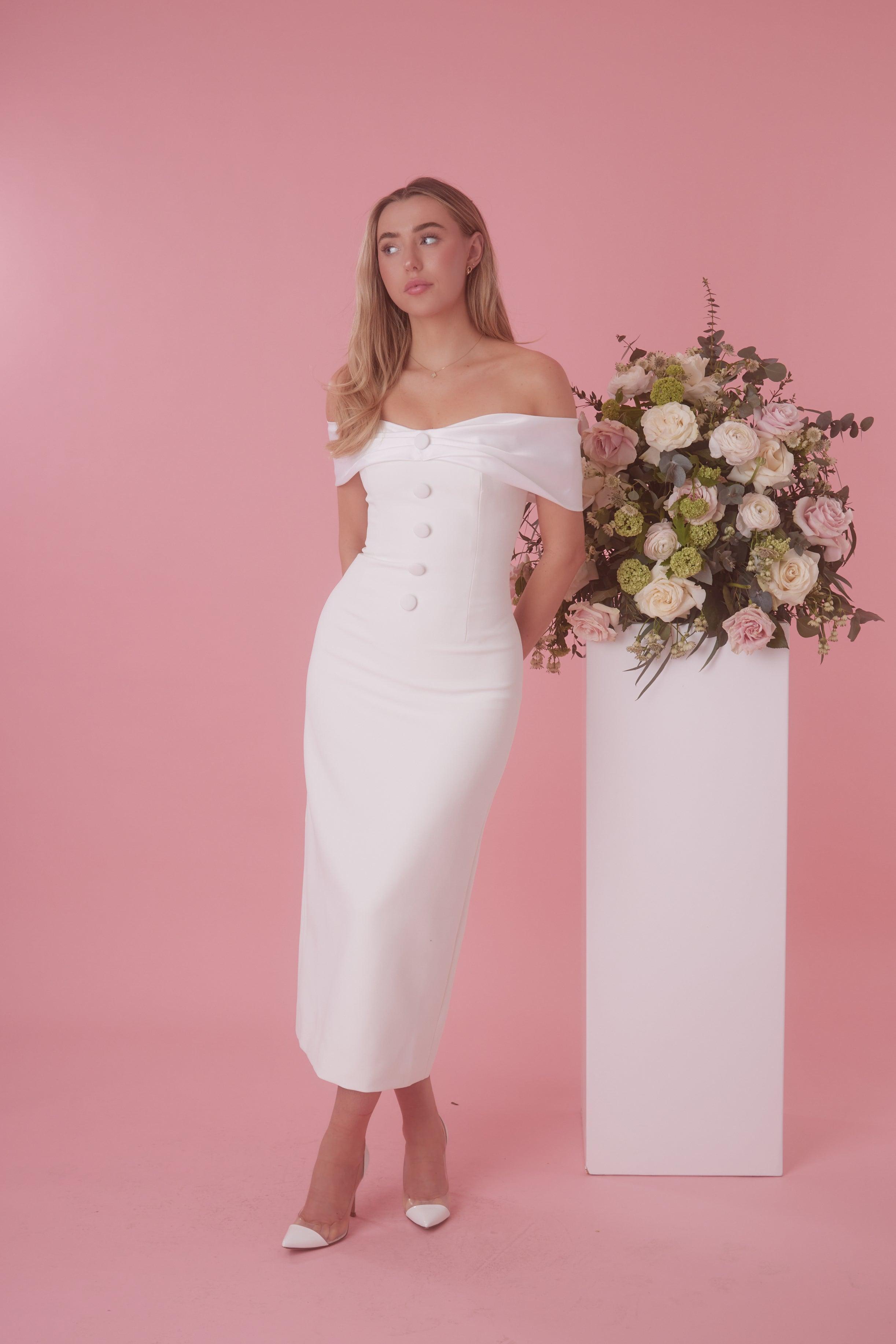 The Ultimate Muse Bow Midi Dress Product Image