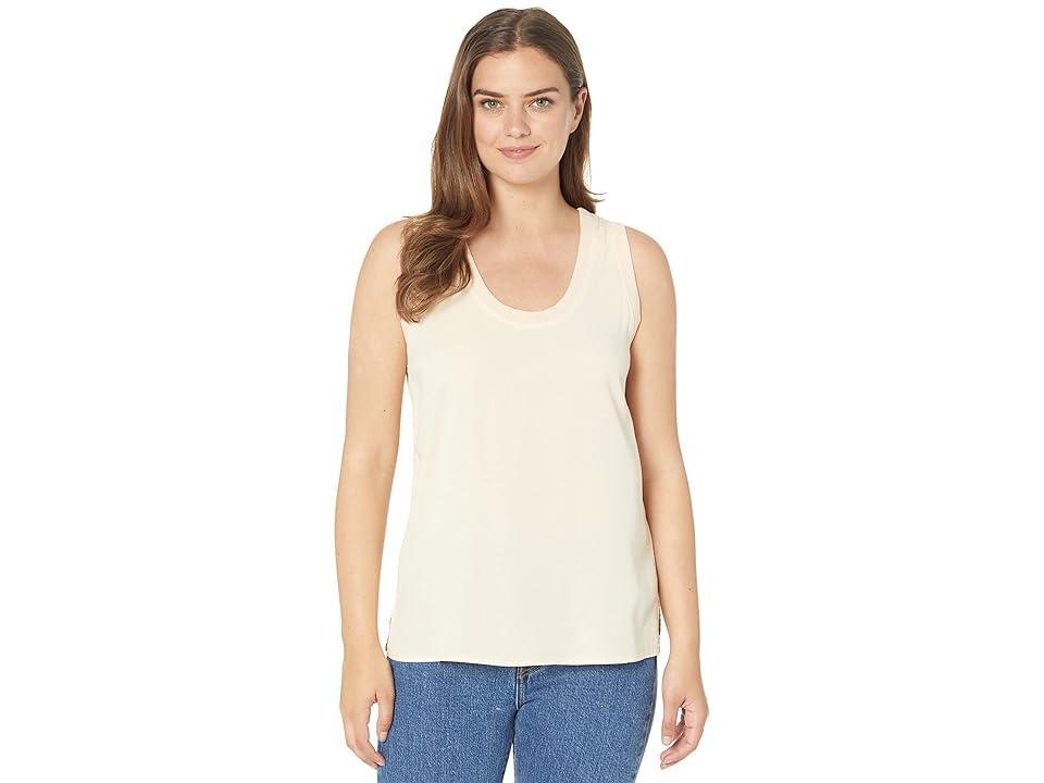 Mod-o-doc Soft Woven Stretch Viscoce Mix Media Tank Top (Kasha) Women's Clothing Product Image